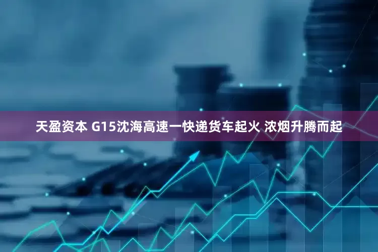 天盈资本 G15沈海高速一快递货车起火 浓烟升腾而起